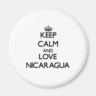 Behalt Calm und Liebe Nicaragua Magnet
