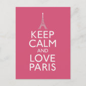 Behalt Calm und Liebe Paris Postkarte (Vorderseite)