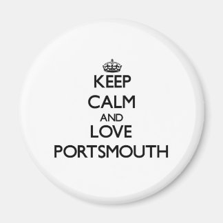 Behalt Calm und Liebe Portsmouth Magnet