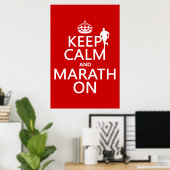 Behalt Calm und Marath on Poster (Heimbüro)
