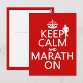 Behalt Calm und Marath on Postkarte (Vorne/Hinten)