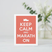 Behalt Calm und Marathon Postkarte (Stehend Vorderseite)