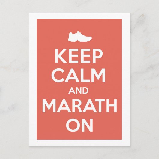 Behalt Calm und Marathon Postkarte (Vorderseite)