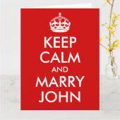 Behalt Calm und Marry BLANK Karte (Gelbe Blume)
