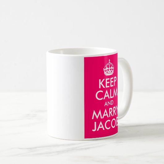 Behalt Calm und Marry Jacob Kaffeetasse (VorderseiteRechts)