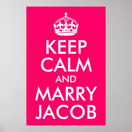 Behalt Calm und Marry Jacob Poster (Vorne)