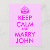 Behalt Calm und Marry John Postcard Postkarte (Vorderseite)