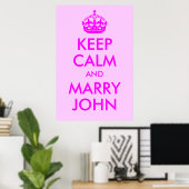 Behalt Calm und Marry John Print Poster (Heimbüro)
