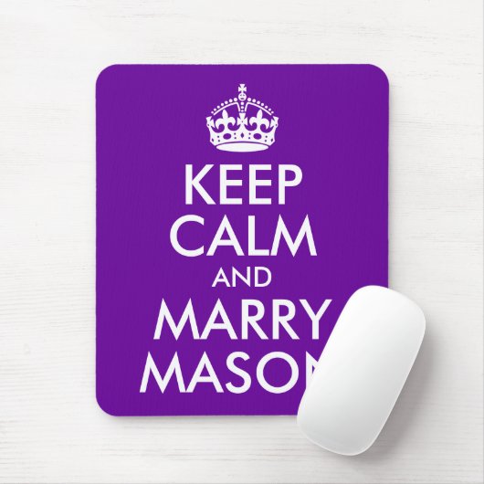 Behalt Calm und Marry Mason Mousepad (Mit Mouse)