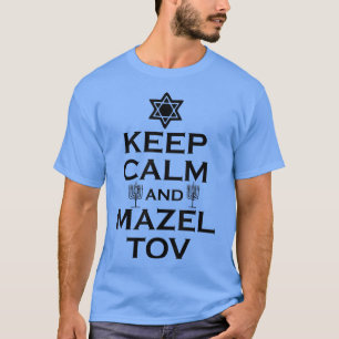 Behalt Calm und Mazel Tov jüdischer Stern lustig H T-Shirt
