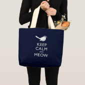 Behalt Calm und Meow Jumbo Stoffbeutel (Vorderseite (Produkt))