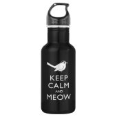 Behalt Calm und Meow Trinkflasche (Vorderseite)