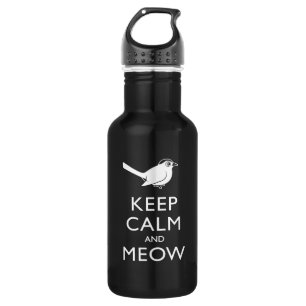 Behalt Calm und Meow Trinkflasche