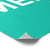 Behalt Calm und Mermaid Auf Druckplakat in Aqua Poster (Ecke)