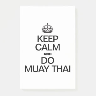 BEHALT CALM UND MUAY THAI POST-IT KLEBEZETTEL