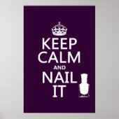 Behalt Calm und Nail It (Nagellack) Poster (Vorne)