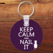Behalt Calm und Nail It (Nagellack) Schlüsselanhänger (Vorderseite)