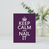 Behalt Calm und Nail Postkarte (Stehend Vorderseite)