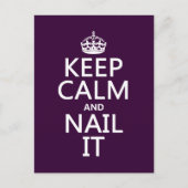 Behalt Calm und Nail Postkarte (Vorderseite)