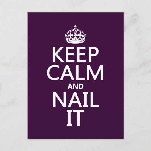 Behalt Calm und Nail Postkarte (Vorderseite)