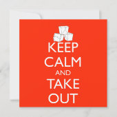 BEHALT CALM UND NEHMEN EINLADUNG. EINLADUNG (Vorderseite)