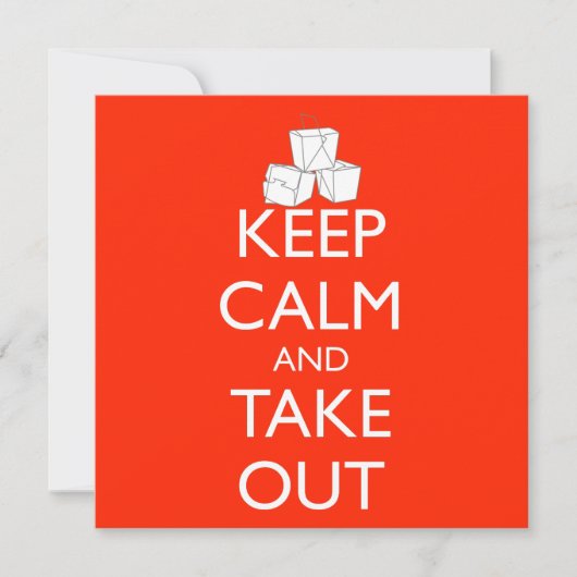 BEHALT CALM UND NEHMEN EINLADUNG. EINLADUNG (Vorderseite)