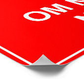 Behalt Calm und Om Nom Nom Dinosaur Poster-Zeichen Poster (Ecke)