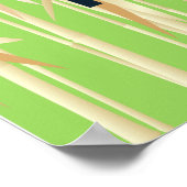 Behalt Calm und Panda on Poster Art Print Bamboo (Ecke)