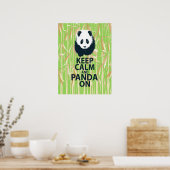 Behalt Calm und Panda on Poster Art Print Bamboo (Küche)
