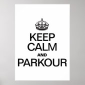 BEHALT CALM UND PARKOUR POSTER (Vorne)