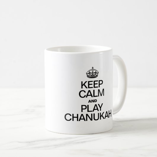 BEHALT CALM UND PLAY CHANUKAH KAFFEETASSE (VorderseiteRechts)