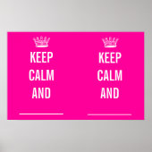 BEHALT CALM UND ... POSTER (Vorne)