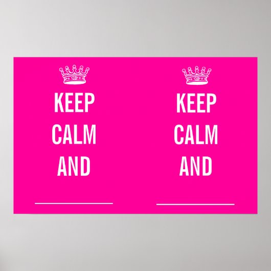 BEHALT CALM UND ... POSTER (Vorne)