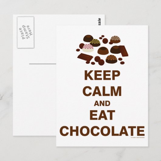 Behalt Calm und Postkarte (Vorne/Hinten)