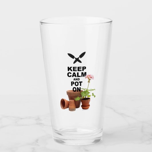 Behalt Calm und Pot On Glas (Vorderseite)