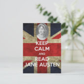 Behalt Calm und Read Jane Austen Postkarte (Stehend Vorderseite)