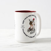 Behalt Calm und Ride a Brompton Tasse (VorderseiteRechts)