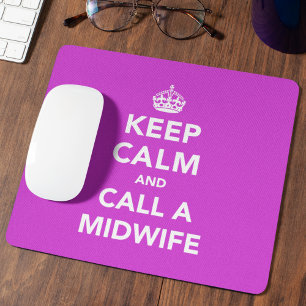Behalt Calm und ruf eine Hebamme an Mousepad