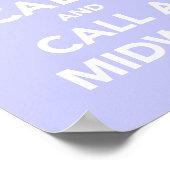 Behalt Calm und ruf eine Hebamme an Poster (Ecke)
