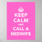 Behalt Calm und ruf eine Hebamme an Poster (Vorne)