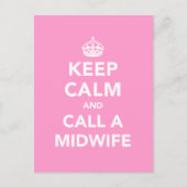 Behalt Calm und ruf eine Hebamme an Postkarte (Vorderseite)
