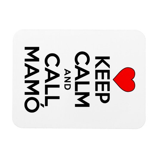 Behalt Calm und ruf Mamo Irish Großmutter Magnet (Horizontal)