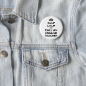 Behalt Calm und rufe einen Englischlehrer an Button (Beispiel)