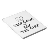 Behalt Calm und Say Yes Koch Funny Kitchen Ware Notizblock (angewinkelt)