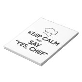 Behalt Calm und Say Yes Koch Funny Kitchen Ware Notizblock (Rotiert)