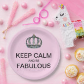 BEHALT CALM und sei FABULOUS! Pappteller (Party)