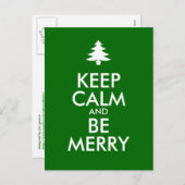 BEHALT CALM und SEIN NUR Feiertagspostkarte (Vorne/Hinten)