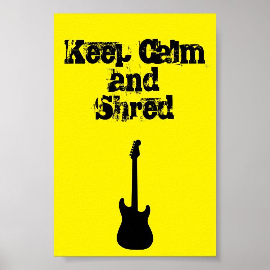 Behalt Calm und Shred Guitar Poster (Vorne)