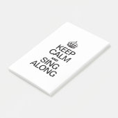 BEHALT CALM UND SING ALONON POST-IT KLEBEZETTEL (angewinkelt)