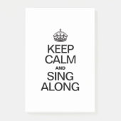 BEHALT CALM UND SING ALONON POST-IT KLEBEZETTEL (Vorderseite)